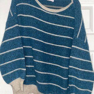 Pink Lily Blue Stripped Sweater